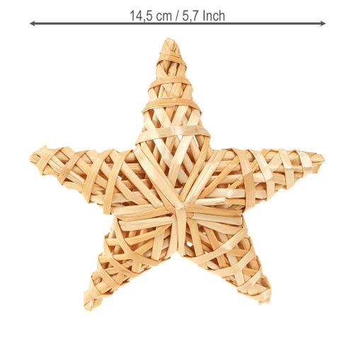 Product Decorative rattan stars for Christmas, 14.5cm, set of 3