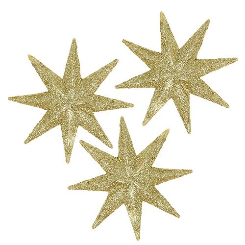 Floristik24 Decorative stars gold Ø5cm 20pcs