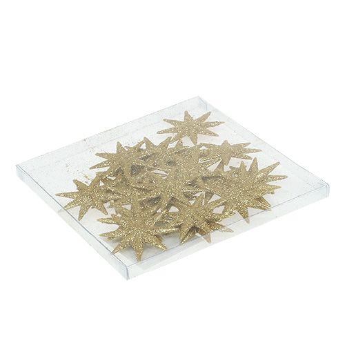 Floristik24 Decorative stars gold Ø5cm 20 pcs