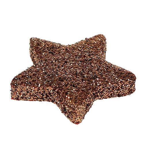 Floristik24 Deco stars mini 2.5cm copper, mica 100pcs