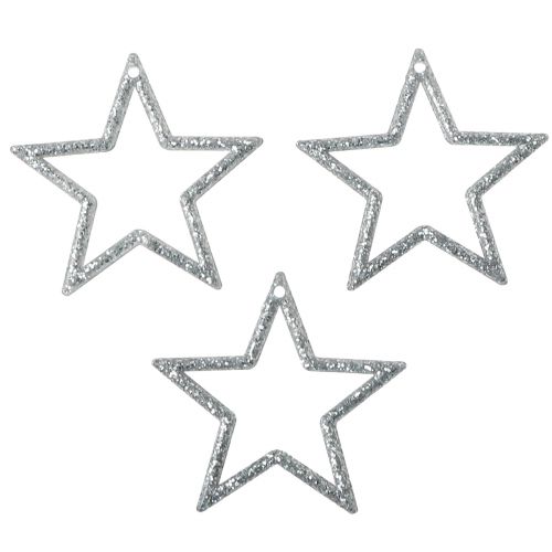 Floristik24 Decorative Stars Silver Glitter Christmas Stars 4.5cm 120 pcs