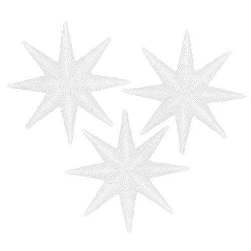 Decorative stars white Ø5cm 20 pcs