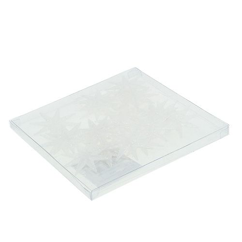 Floristik24 Decorative stars white Ø5cm 20 pcs