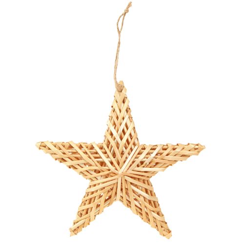 Product Decorative Rattan Stars Hanging 19cm 3-Piece Set Christmas Decoration
