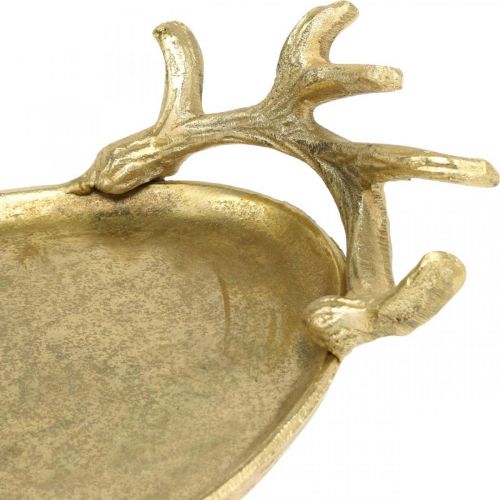 Product Decorative tray gold deer antler vintage tray oval L35×W17cm