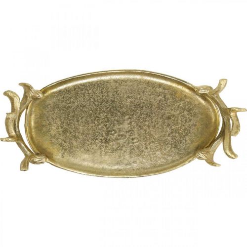 Product Decorative tray gold deer antler vintage tray oval L35×W17cm