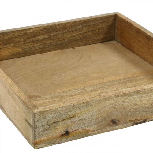 Floristik24 Decorative tray wooden tray rectangular arrangement underlay 27×27cm