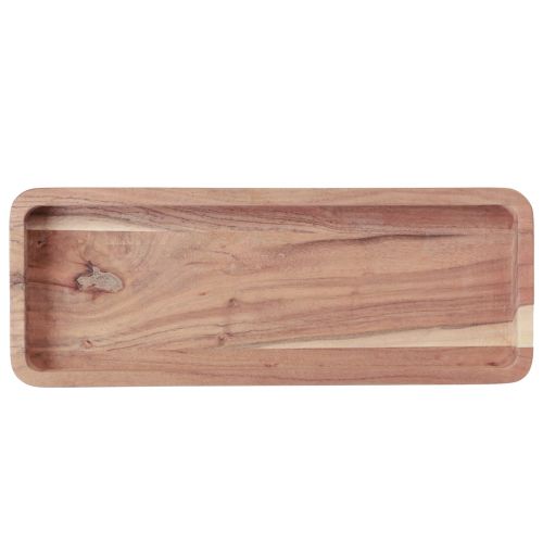 Product Decorative tray oblong acacia wood wooden tray natural 40×15cm