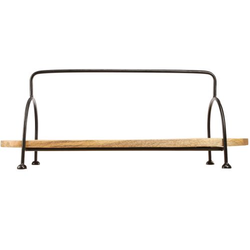 Product Decorative tray elongated oval wooden tray with handle 70cm