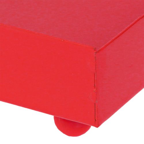 Product Decorative tray square red metal tray 15×15cm 2pcs