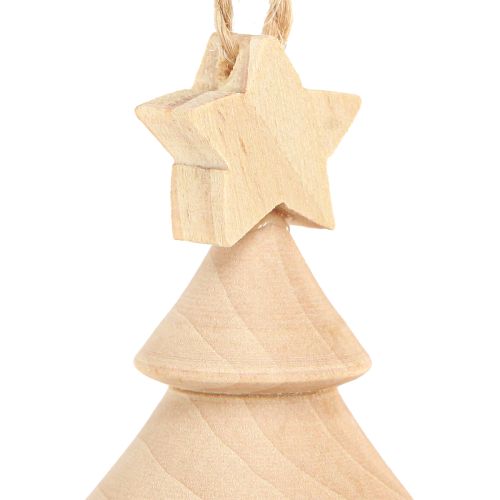Product Decorative wooden Christmas tree ornaments, FSC certified, 6 pieces