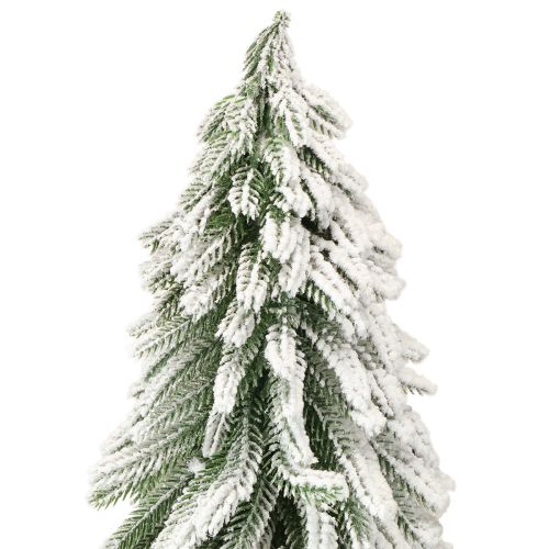 Floristik24 Decorative Christmas tree snow-covered base with bark Ø20cm H50cm