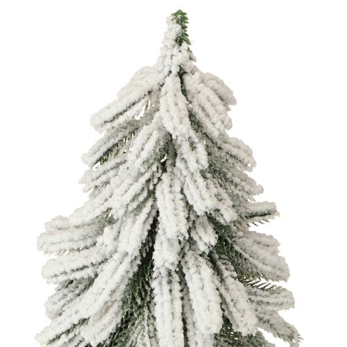 Floristik24 Decorative Christmas tree covered in snow on a wooden base Ø15cm H30cm