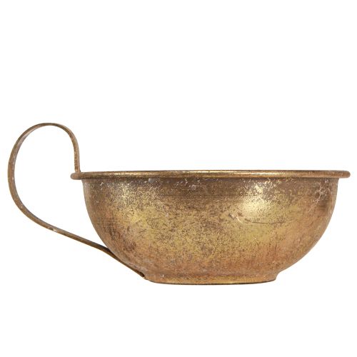 Floristik24 Decorative cup with candle holder gold candle holder antique Ø17cm