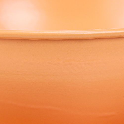 Product Decorative cup Ø16cm H9cm with plate metal decoration orange 2pcs