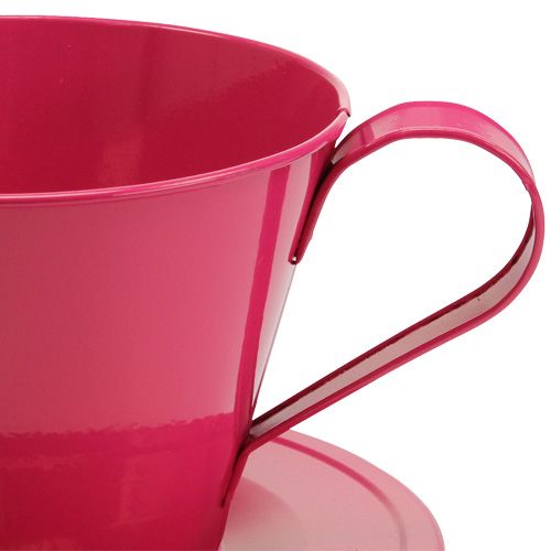 Floristik24 Decorative cup pink Ø16cm H11cm