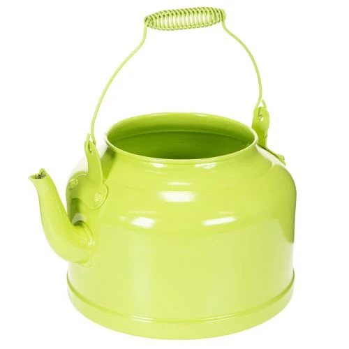 Decorative metal teapot, apple green - flower pot - Ø20cm H15cm - versatile garden decoration and gift idea buy online | Floristik24.ie