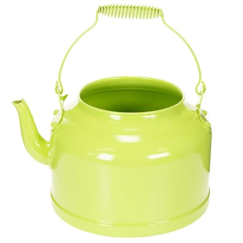 Decorative metal teapot, apple green - flower pot - Ø20cm H15cm - versatile garden decoration and gift idea | Floristik24.ie