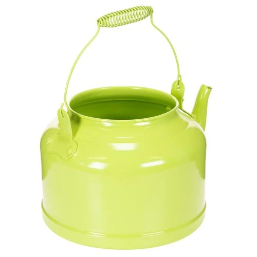 Decorative metal teapot, apple green - flower pot - Ø20cm H15cm - versatile garden decoration and gift idea | Floristik24.ie