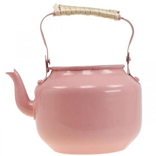 Floristik24 Decorative Tea Kettle Planter Metal Old Pink Ø8.6cm H16cm