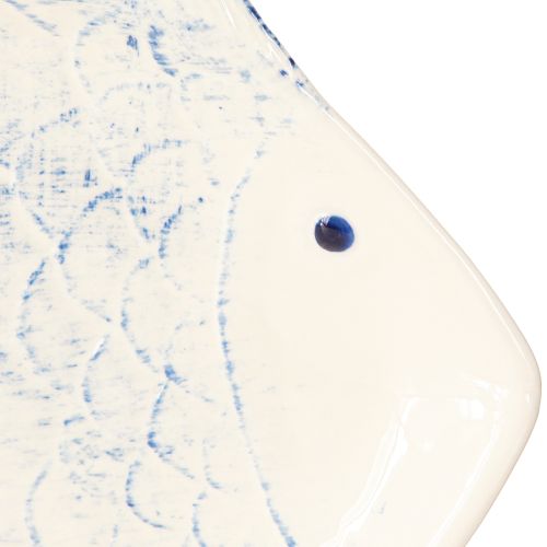 Product Decorative plate fish ceramic table decoration blue white 30×22cm