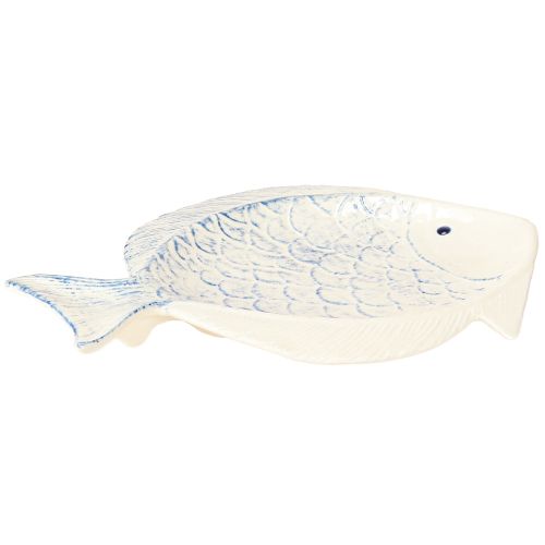 Product Decorative plate fish ceramic table decoration blue white 30×22cm