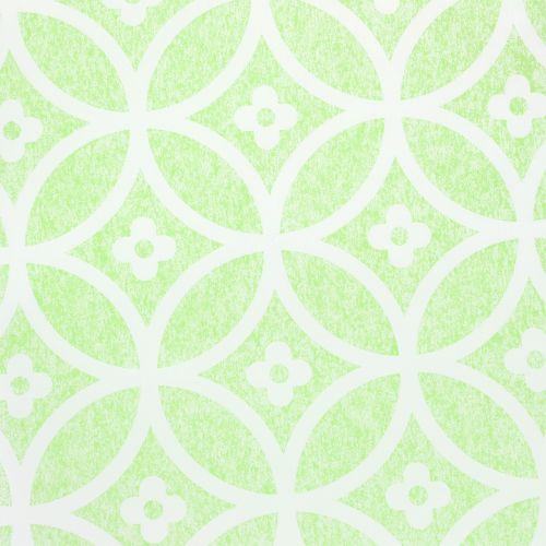 Floristik24 Decorative table ribbon with flowers light green 30cm x 300cm