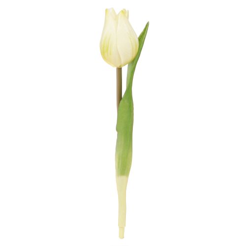 Product Decorative Tulips Artificial Flowers White Cream 20cm 6 pcs