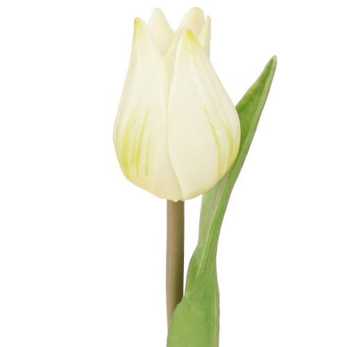 Floristik24 Decorative Tulips Artificial Flowers White Cream 20cm 6 pcs