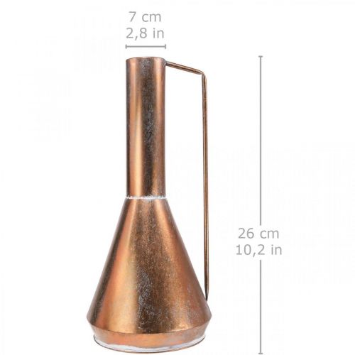 Product Elegant floor vase, vintage style, oriental, copper-colored metal decorative jug, Ø26cm H58cm