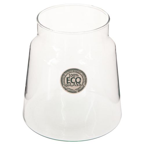 Floristik24 Decorative vase glass flower vase transparent Ø14cm H15cm