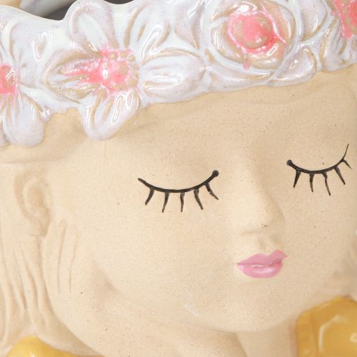 Product Decorative vase ceramic planter girl Ø7.5cm H16cm 2pcs