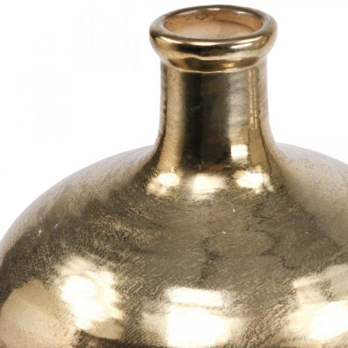 Floristik24 Decorative Vase Black/Gold Ceramic Vase Large Ø21cm H37.5cm