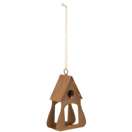 Decorative hanging birdhouse, rust-colored birdhouse decoration, 17.5cm | Floristik24.ie
