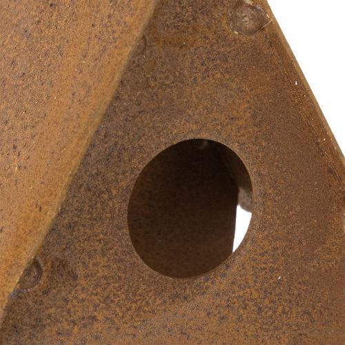Decorative hanging birdhouse, rust-colored birdhouse decoration, 17.5cm | Floristik24.ie