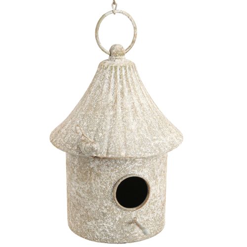 Product Decorative birdhouse metal hanging decoration in antique Ø15cm H21cm