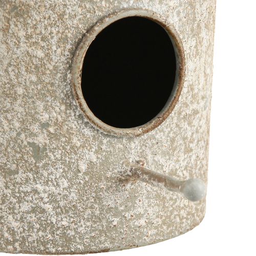 Product Decorative birdhouse metal hanging decoration in antique Ø15cm H21cm