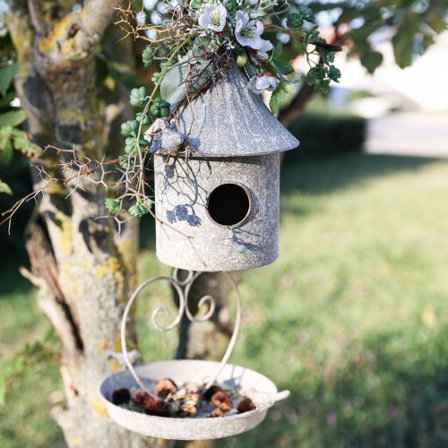 Floristik24 Decorative birdhouse metal hanging decoration in antique Ø15cm H21cm