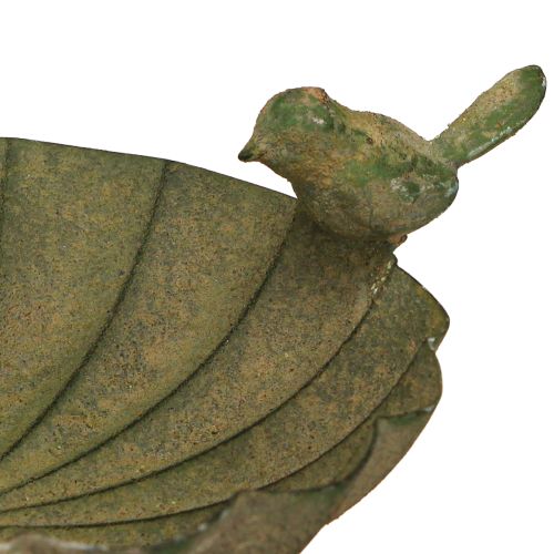 Product Decorative birdbath bowl metal antique green Ø16.5cm H34.5cm