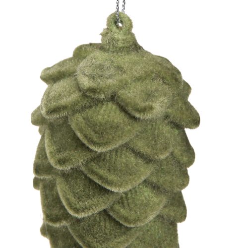Product Decorative green pine cones, hangers, Christmas decoration, set of 6