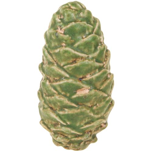Floristik24 Decorative cones ceramic assorted green yellow brown 8.5cm 6 pcs