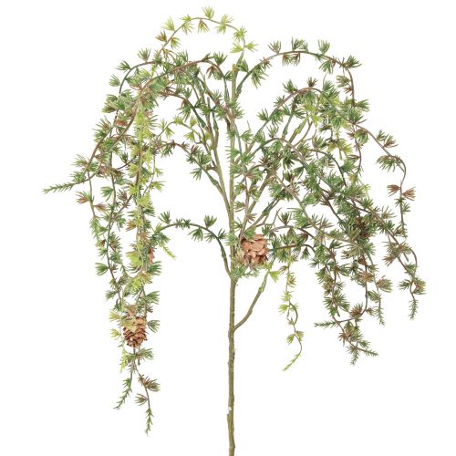 Product Decorative larch branch with cones, green, winter decoration 93cm, snowy, artificial Christmas branch