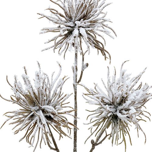 Decorative branch with snow 45cm 3pcs | Floristik24.ie