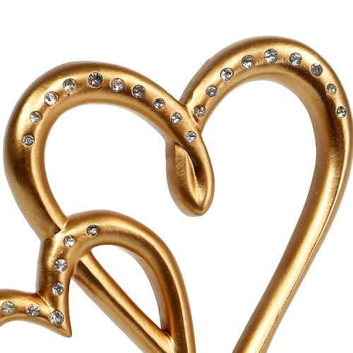 Floristik24 Decorative heart to stick gold 17cm