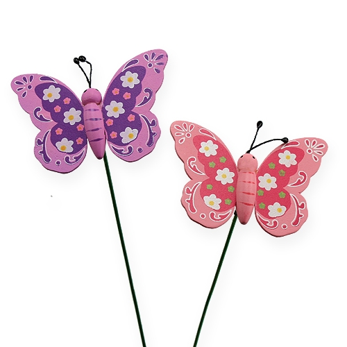Floristik24 Butterfly on stick 8cm 18pcs