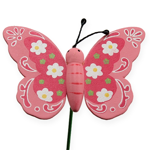 Product Butterfly on stick 8cm 18 pcs