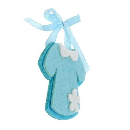 Product Decoration for birth felt dress blue 7cm 20 pcs