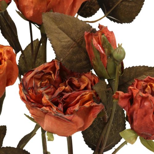 Floristik24 Decorative Roses Bouquet Artificial Flowers Rose Bouquet Orange 45cm 3 Pcs
