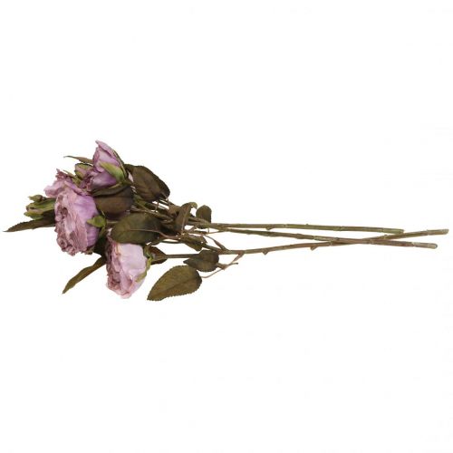 Floristik24 Deco rose bouquet artificial flowers rose bouquet violet 45cm 3pcs