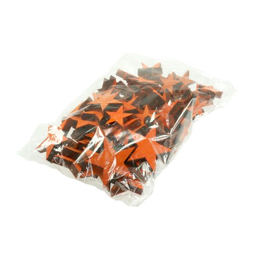 Floristik24 Wooden star mix orange for scattering 3-5cm 72pcs